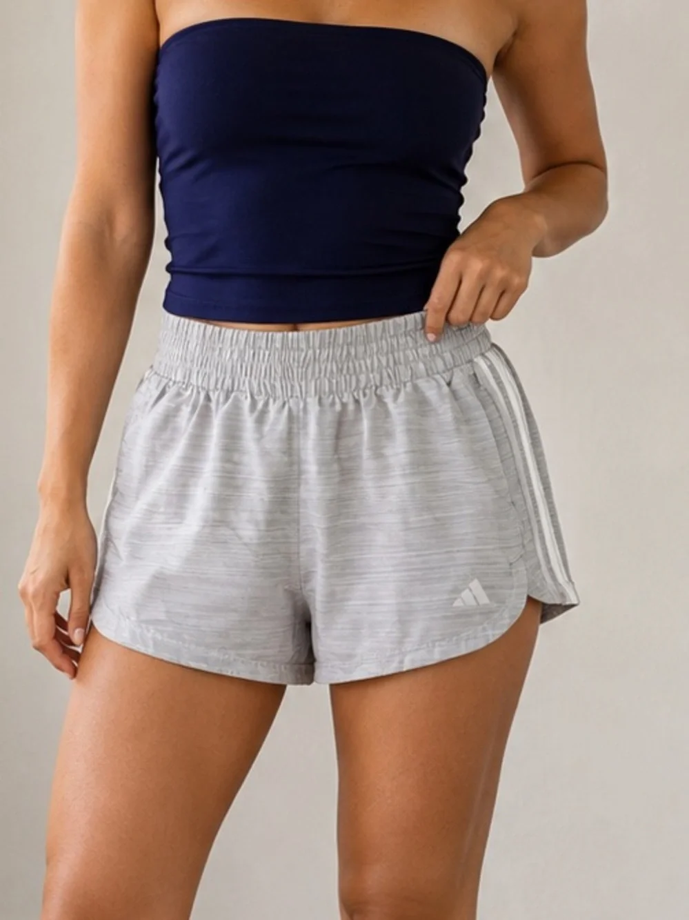 Adidas Pacer High Rise 3” Running Shorts Women’s XS Gray NWT Athletic Training